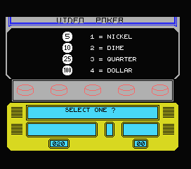 Las Vegas Video Poker screenshot 4 for MSX